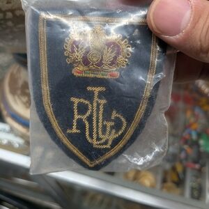 Ralph Lauren Black and Gold Embroidered Patch